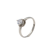 Rise Up Flower Single 925 Silver  Adjustable Ring